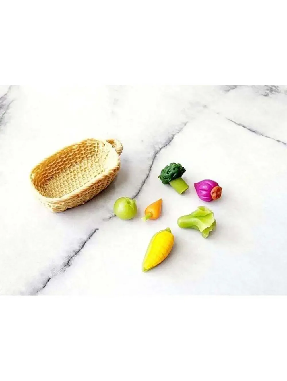 Miniature Dollhouse Vegetable Basket